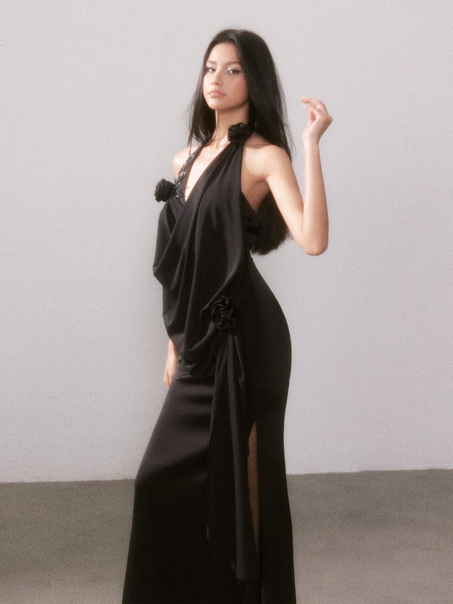 YZZI HE Shimmering Flowy Women&