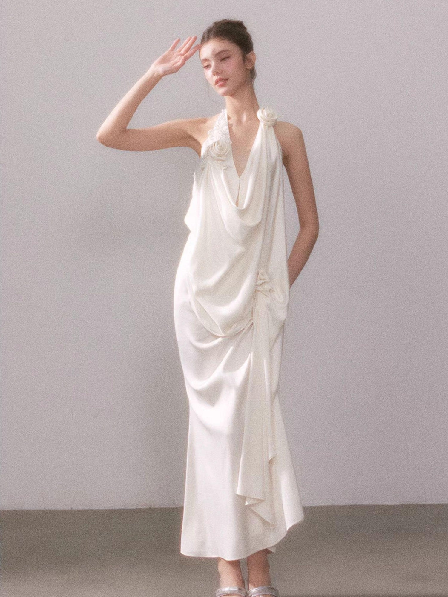 YZZI HE Shimmering Flowy Women&