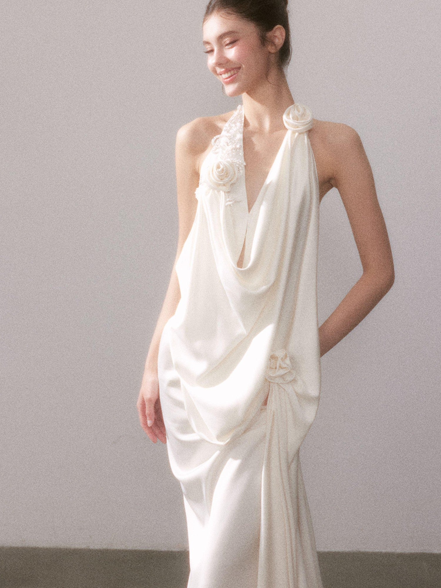 YZZI HE Shimmering Flowy Women&