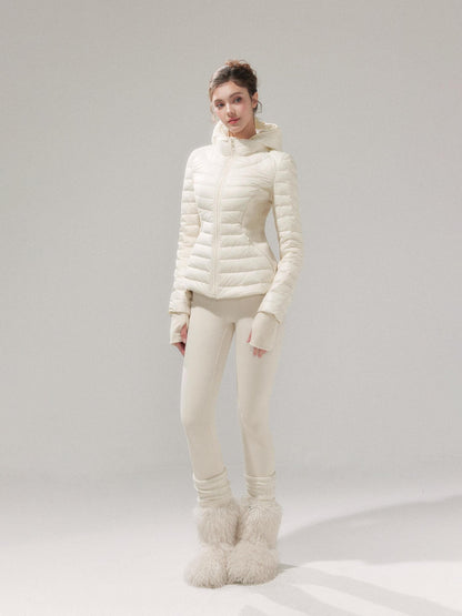 YZZI HE Striped Patchwork Slim Fit Stand Collar Women&