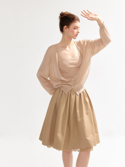 YZZI HE V-neck Long Sleeve Two Piece Slim Fit Women&