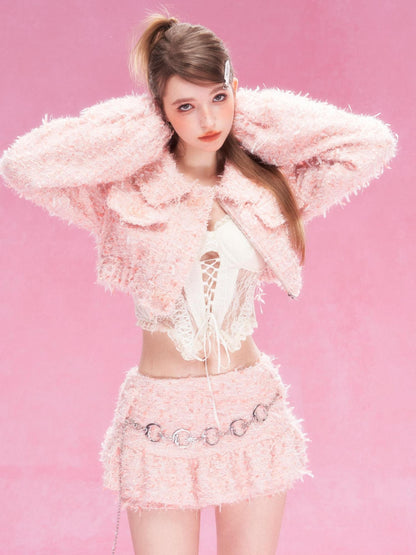 YZZI HE White Solid Lace Cropped Open Back Women&