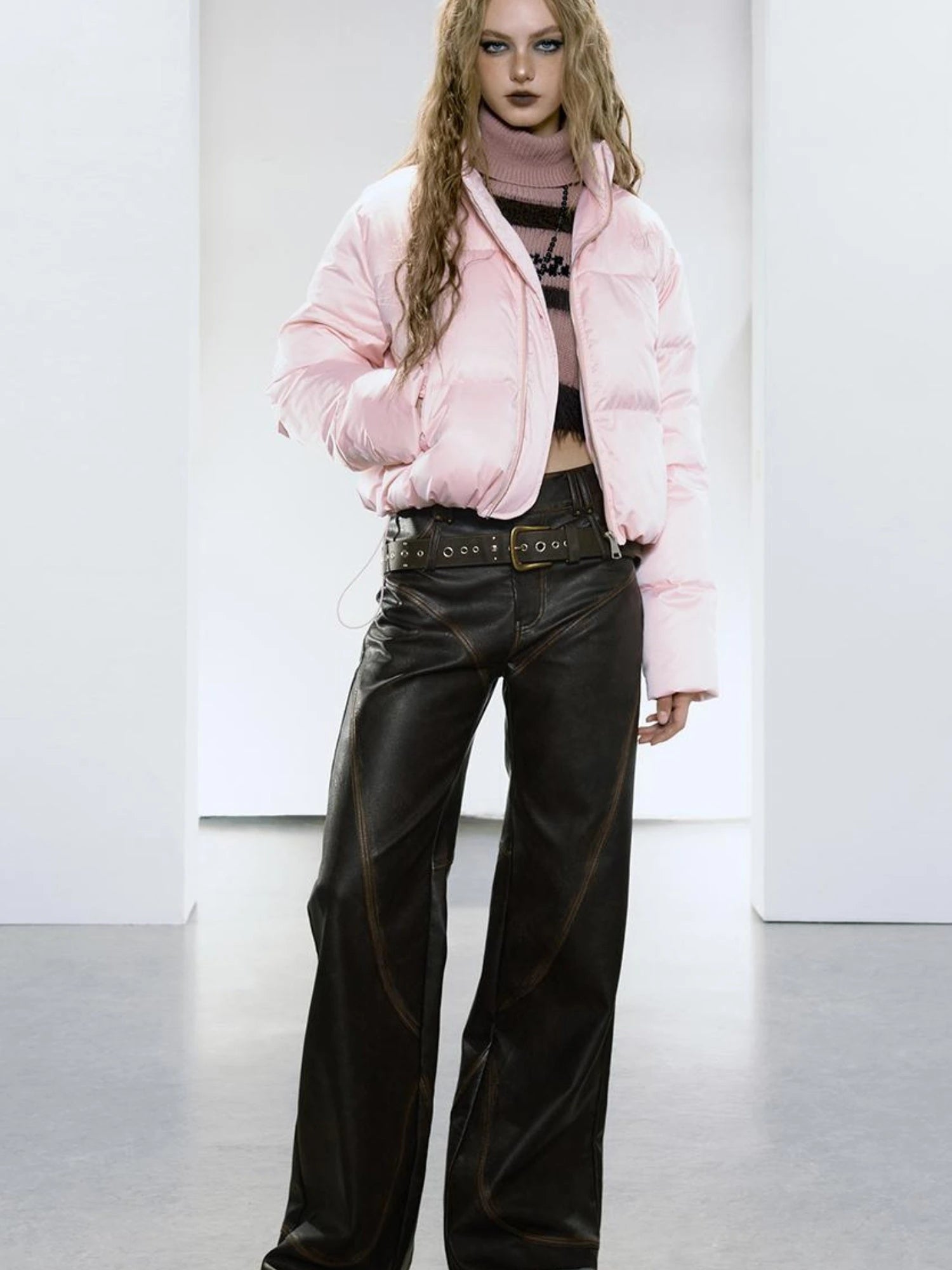 Zhou Ye Winter Pearl Down Jacket 90 White Duck Feather Coat