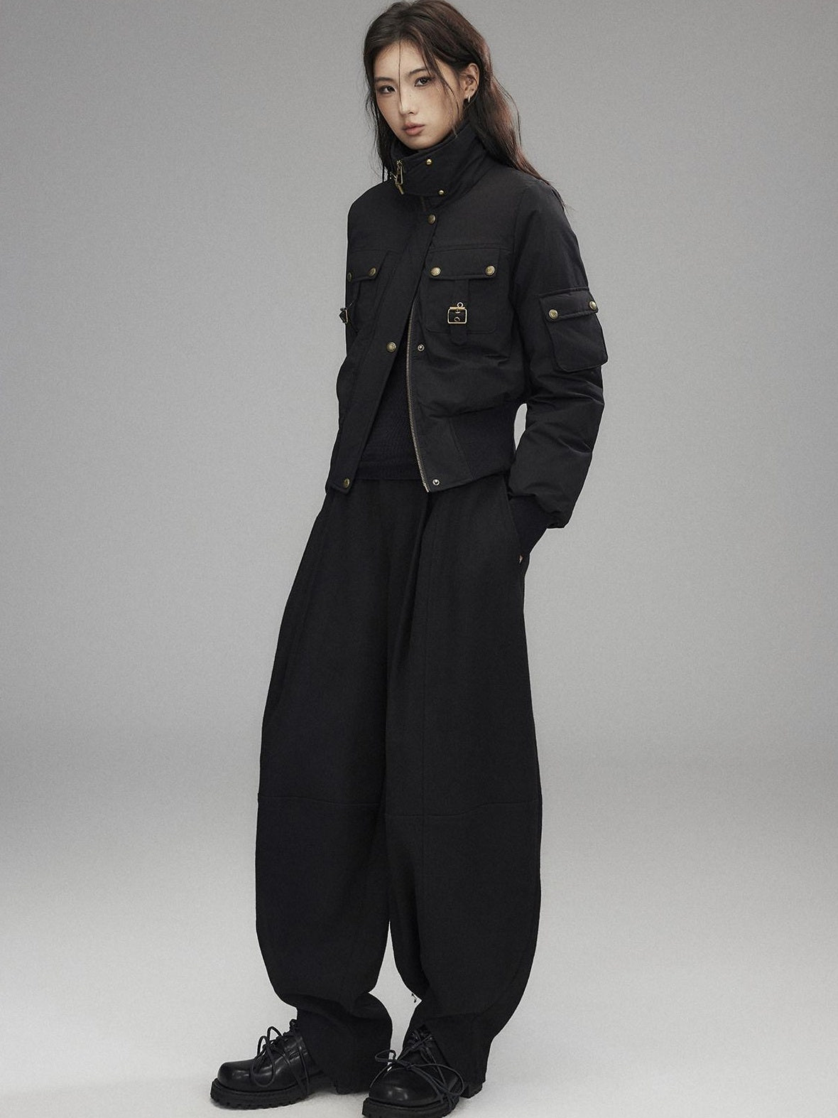 Low pixel 90 Percent White Duck Down Warm Casual Cinched Waist Women Everyday Down Jackets
