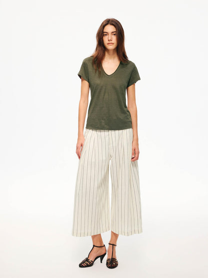 Northbutsouth Multicolor Snowflake V-neck Rolled Hem Women&