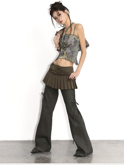 Low pixel Original Design Slim Short Polyester Spaghetti Strap Printed Women Camisoles