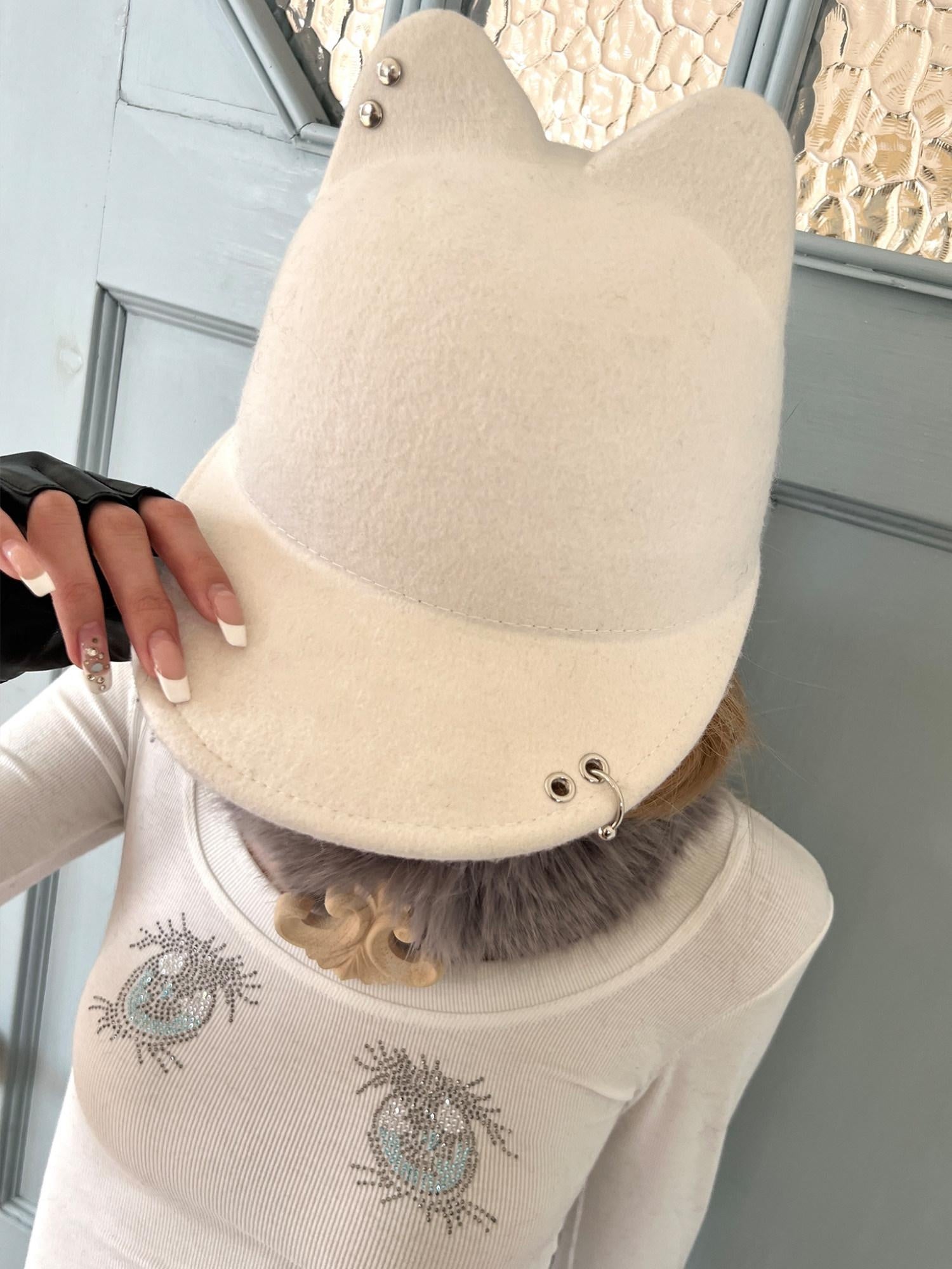 nit alcove Cozy Wool Adjustable Casual Unisex Riding Cap Flat Brim Hats