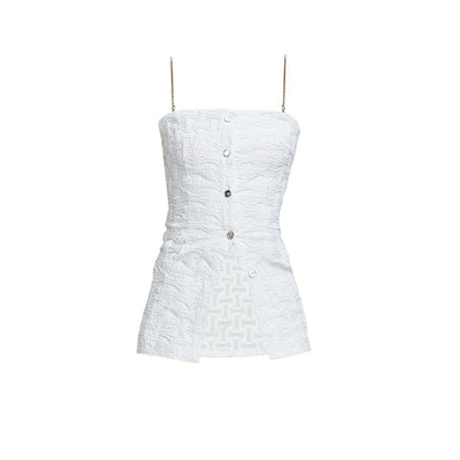 The_NeverMore_3D_Chain_Ruffle_Button_Original_Slim_Fit_Cotton_Blend_Solid_White_Camisoles_MISSTT