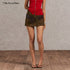 The NeverMore Tie Dye Snake Print Street Style Mid Waist A Line Women Casual Mini Skirts