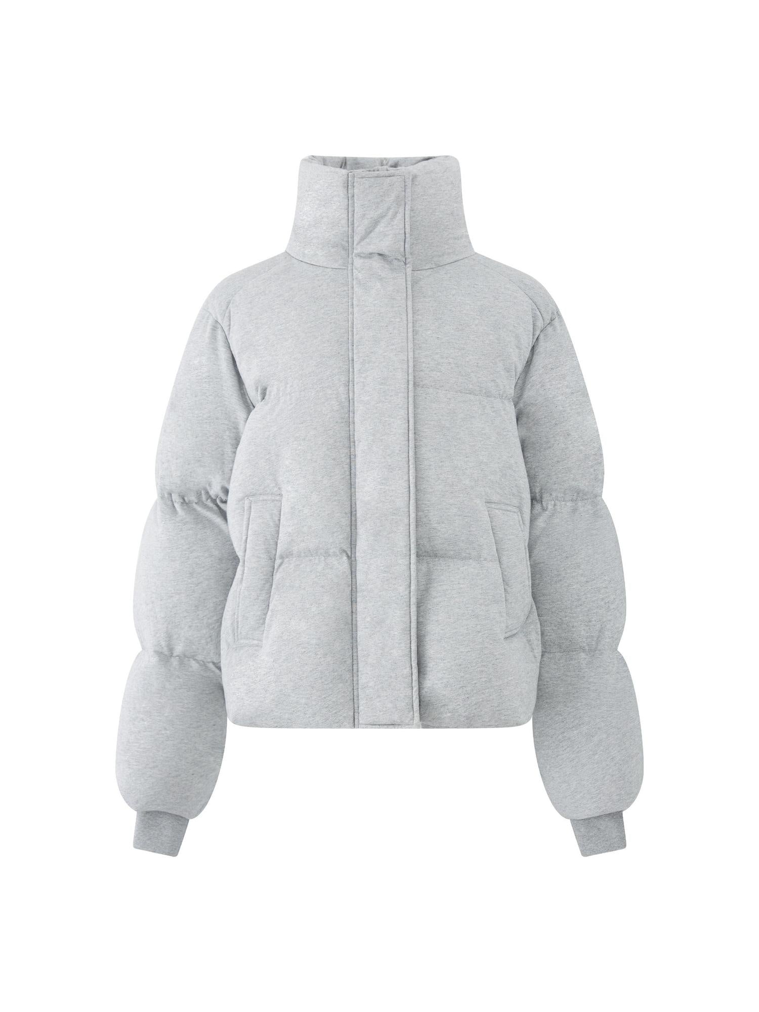 RUN TO THE FUTURE Warm 90 Percent White Duck Down Retro Straight Fit Cotton Gray Down Jackets