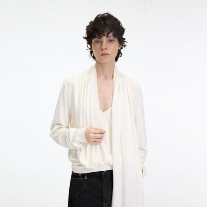 RUN TO THE FUTURE Soft Modal Casual Slim Fit Backless V-neck Raglan Women Long Sleeve T-Shirts