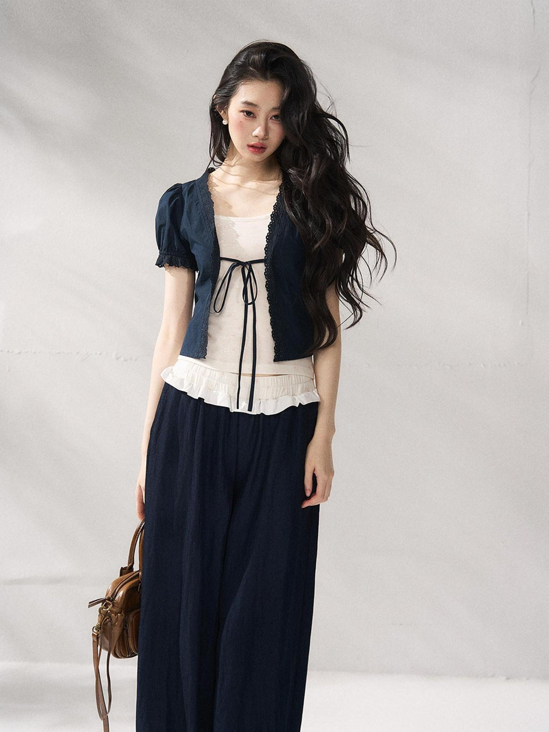 7Shiftin Floral Cami Two Piece Set Round Neck High Waist Women Casual Basic Crop Tops