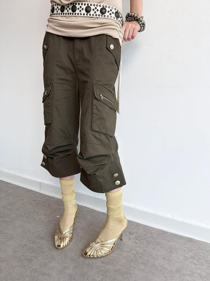 DoublePunch Vintage Biker Washed Cargo Women&