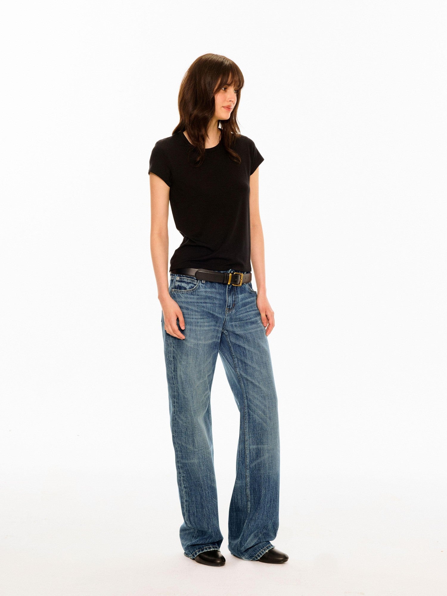 Northbutsouth Multicolor Round Neck Slim Crop Women&