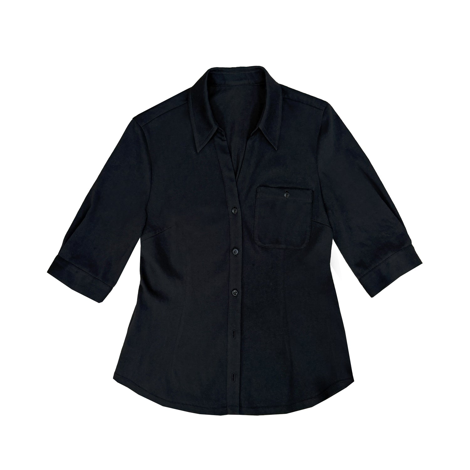 Northbutsouth_Snowflake_Texture_Lightweight_Slim_Fit_V-neck_Mid_Sleeve_Women&