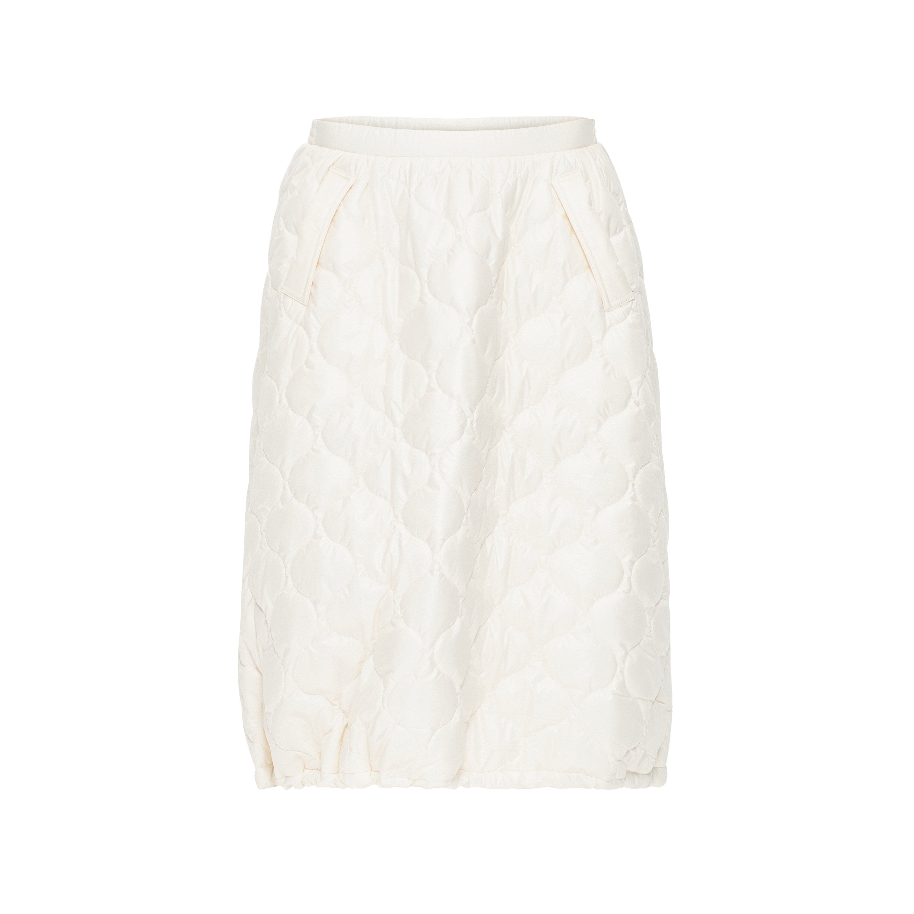 Northbutsouth_Black_And_White_Gourd_Pattern_Quilted_Drawstring_Hem_Women&