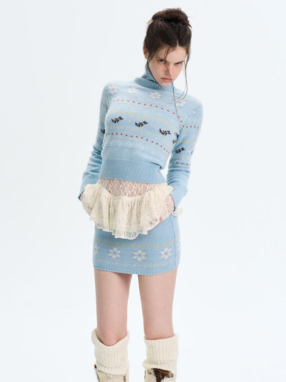 The NeverMore High Stretch Nylon Lace Vintage Slim Layered For Women Long Sleeve Crop Tops