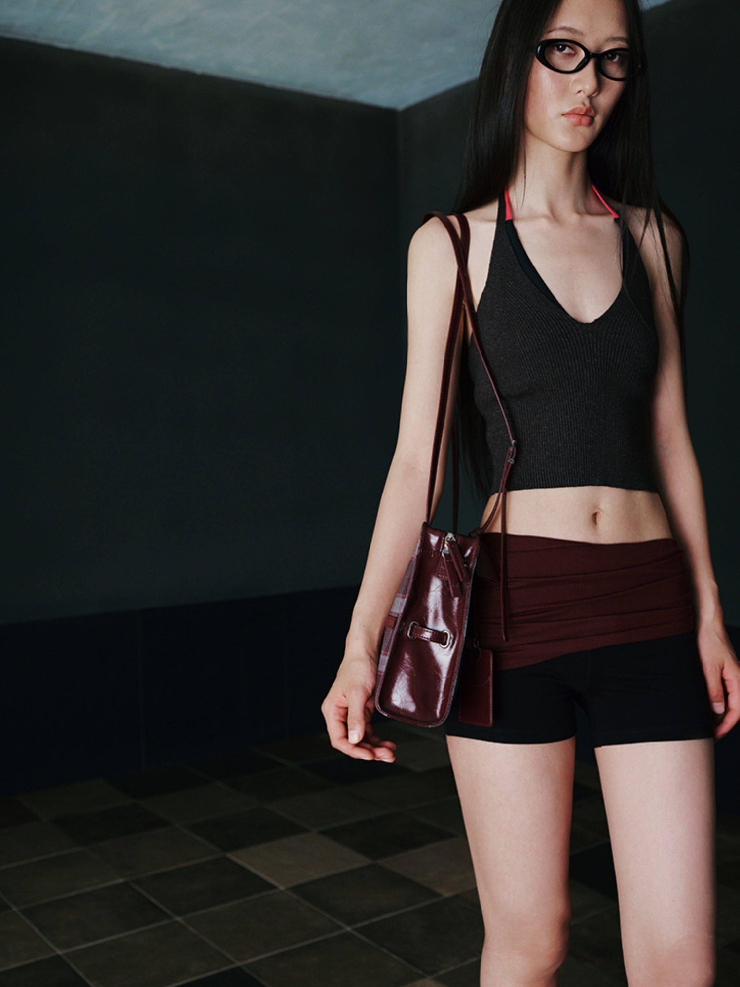 RUN TO THE FUTURE Elegant Light Luxury Black Briefcase Style Women Casual Zipper Shoulder Bags