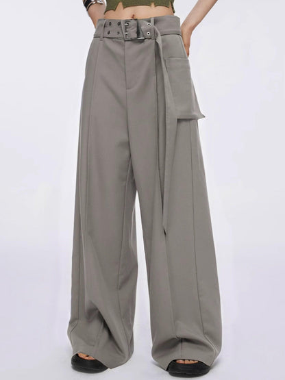 DKZ OFFICIAL Drapey Asymmetrical High Waist Pocket Women&