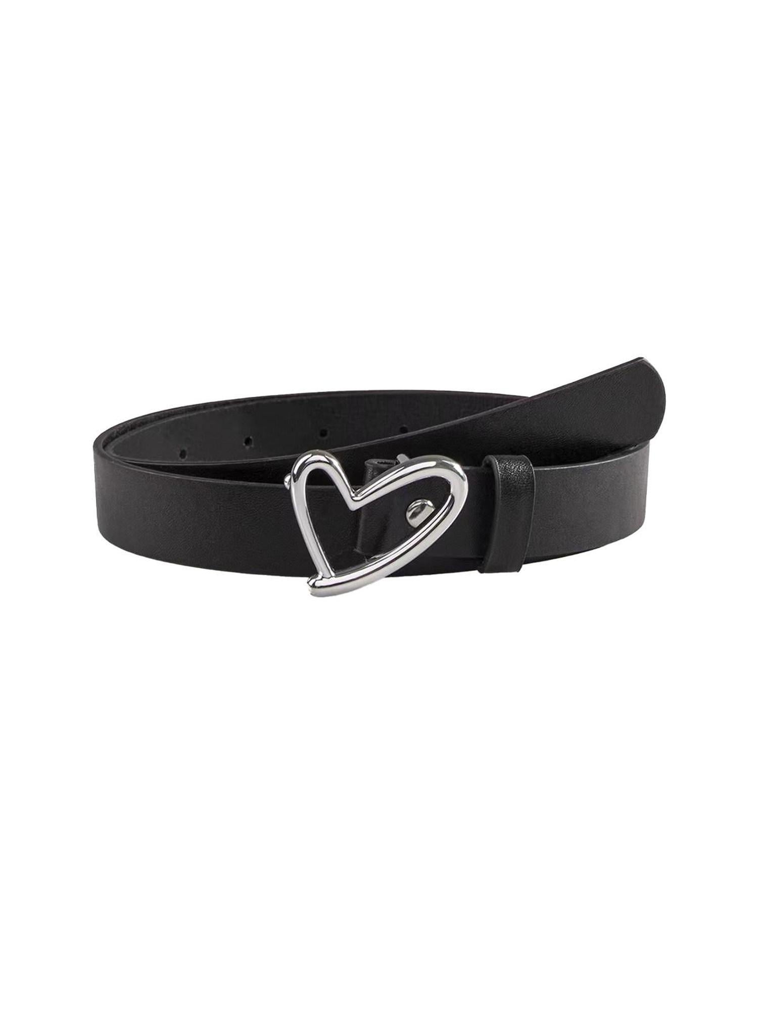 7Shiftin Soft Pu Black Minimalist Versatile Young Women Single Loop Waist Belts