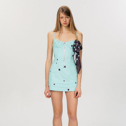 The_NeverMore_Colorblock_Sleeveless_Cinched_Waist_Slim_A_Line_Cotton_City_Mini_Dresses_MISSTT