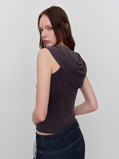 RUN TO THE FUTURE Original Design Tie Detail Slim Fit Modal Blend Women Two Piece Solid Tank Tops