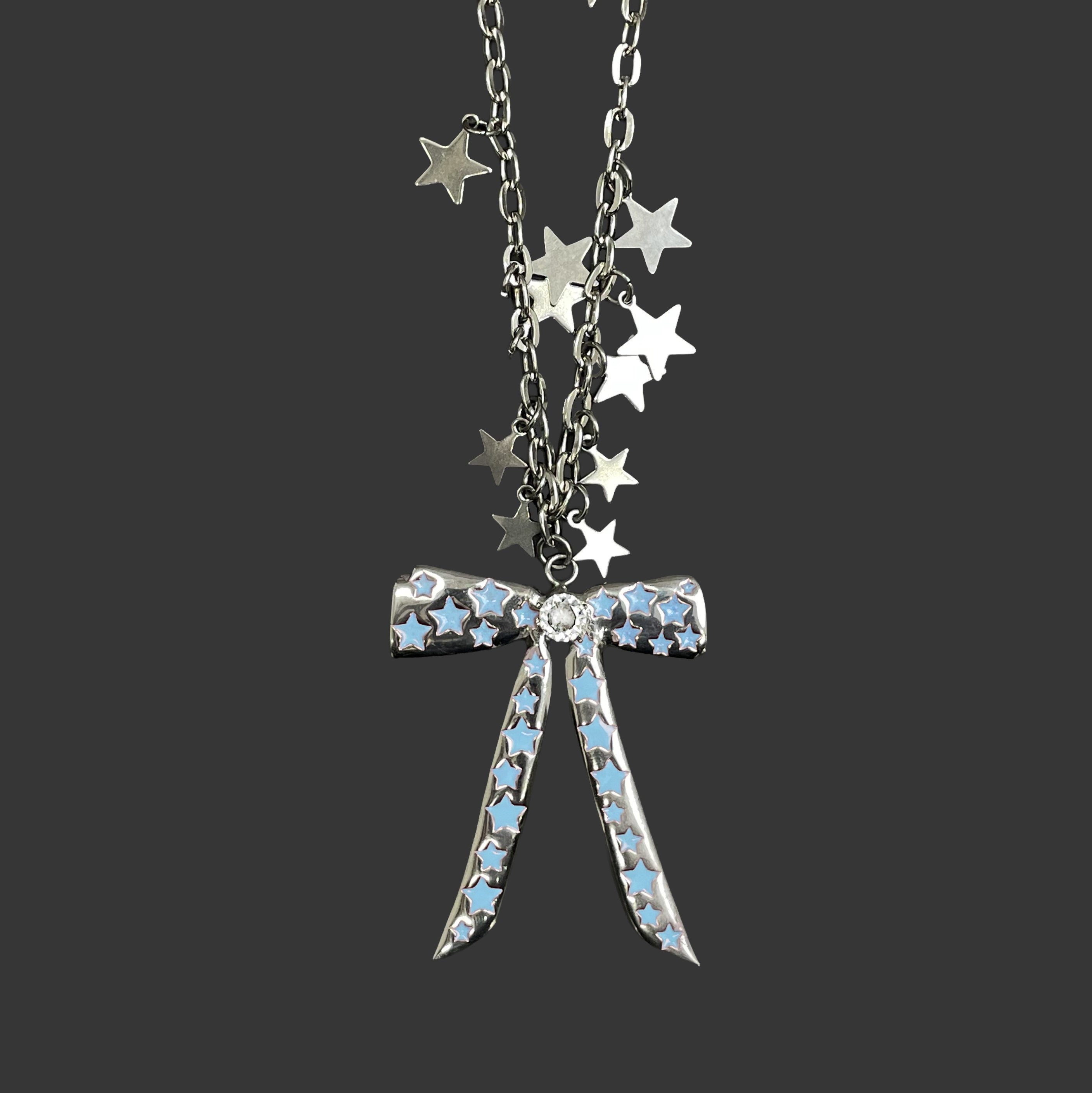 takeabreak_Pink_Blue_Sweet_Cool_Bow_Star_Synthetic_Gem_Women&