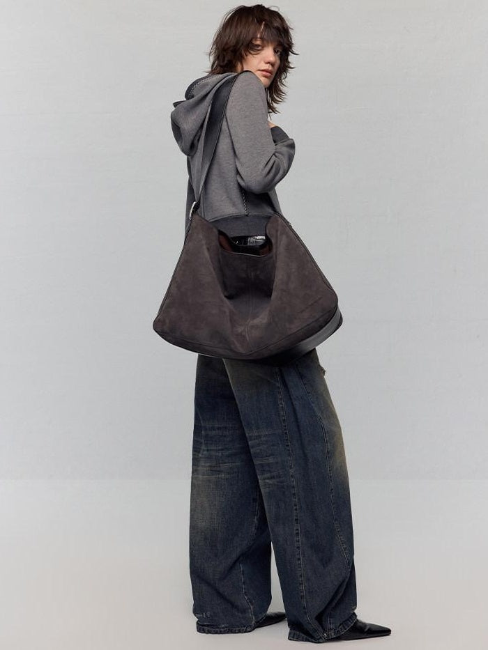 RUN TO THE FUTURE Large Zipper Pocket Casual Minimalist Single Strap Everyday Cross Body Bags