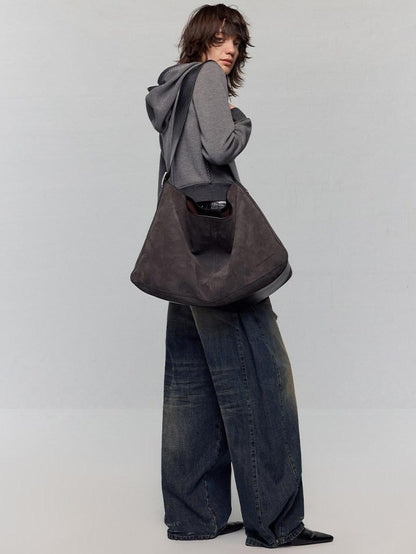 RUN TO THE FUTURE Large Zipper Pocket Casual Minimalist Single Strap Everyday Cross Body Bags