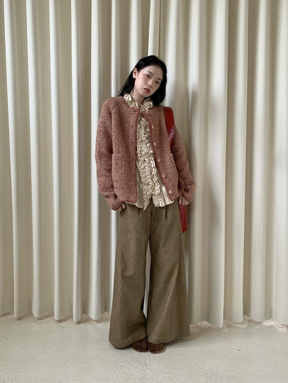 Dorydory Raspberry Contrast Speckled Loose Fit Women&