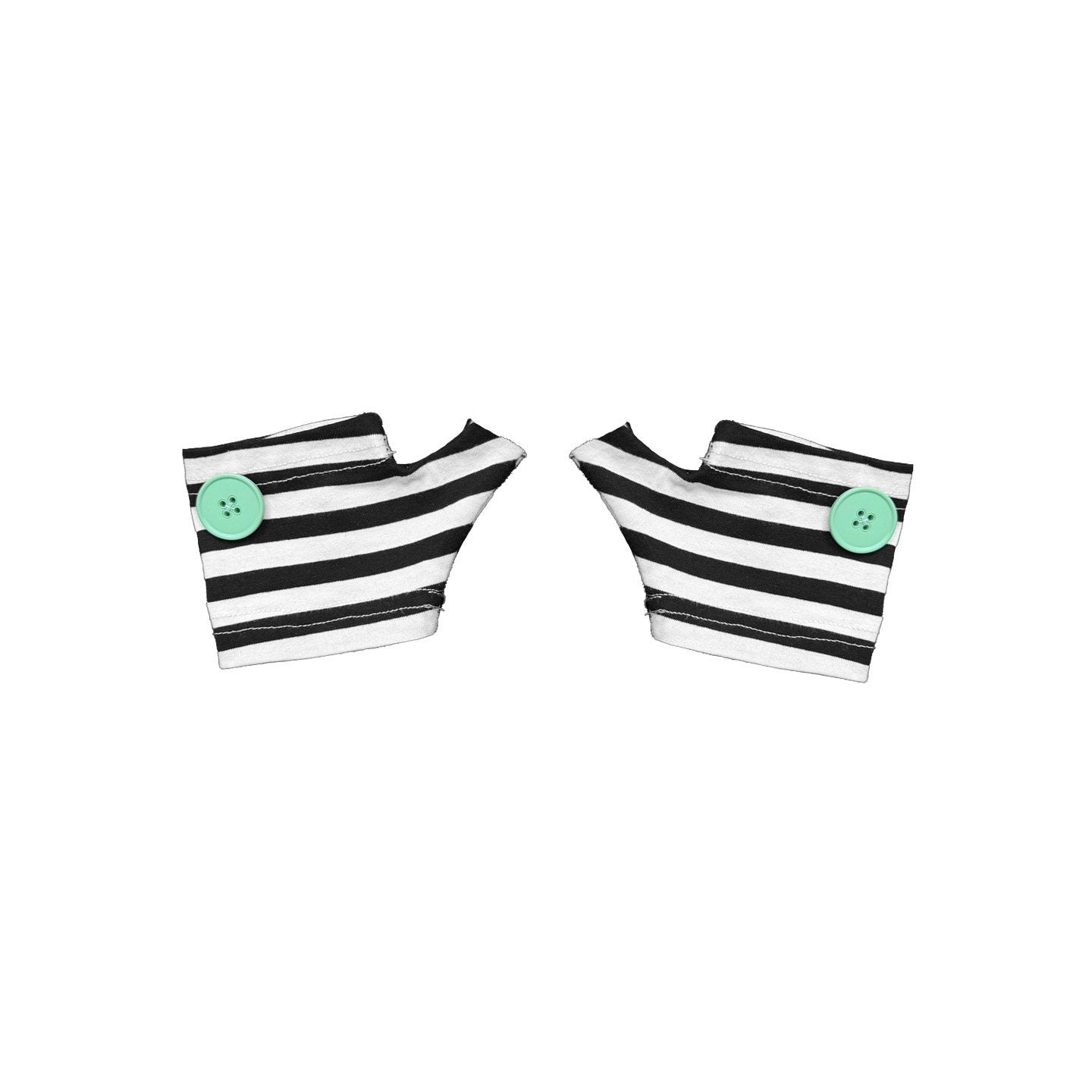 Ttsunami_Vintage_Black_White_Striped_Half_Palm_Button_Women&