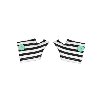 Ttsunami_Vintage_Black_White_Striped_Half_Palm_Button_Women&