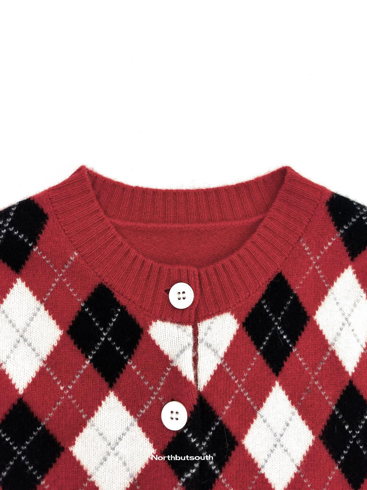 Northbutsouth Three Color Diamond Contrast Slim Fit Women&