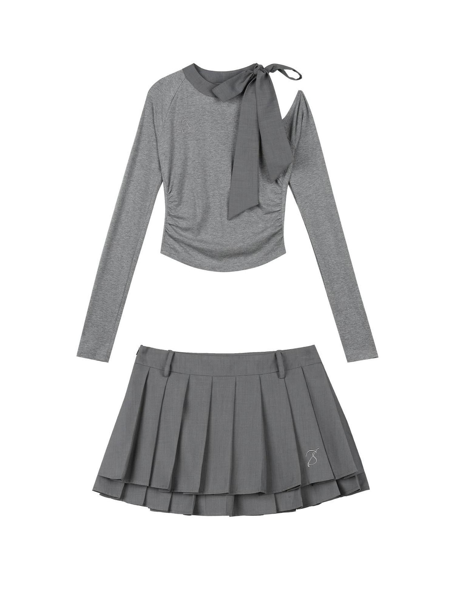 7Shiftin Elegant Matching Two Piece For Young Women S M L Top &amp; Skirt Sets
