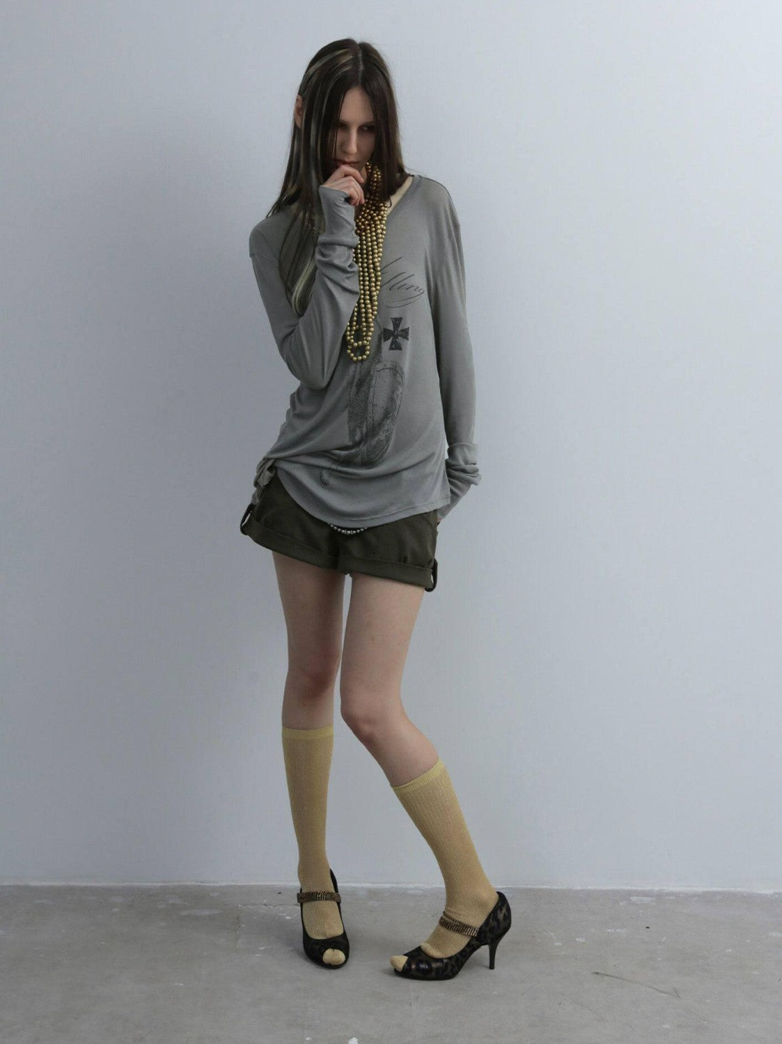 DoublePunch Angel Irregular Punk Print Women&