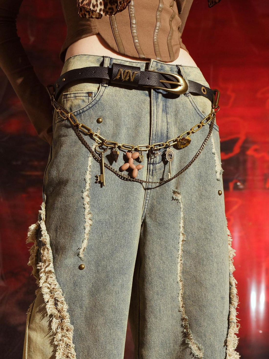 NORTH NODE Order Chain Detail Pin Buckle Women&