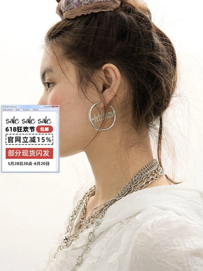 Orbit Star Earrings Chic Celestial Hoops