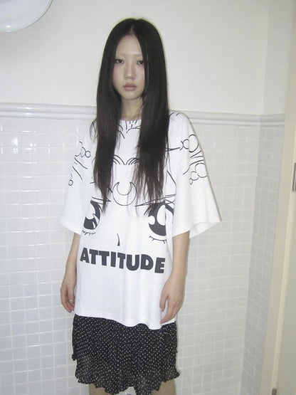 Updateang project Anime Graphic Summer Design Loose Fit Short Sleeve Tee Women