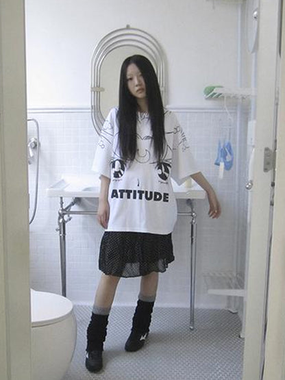 Updateang project Anime Graphic Summer Design Loose Fit Short Sleeve Tee Women