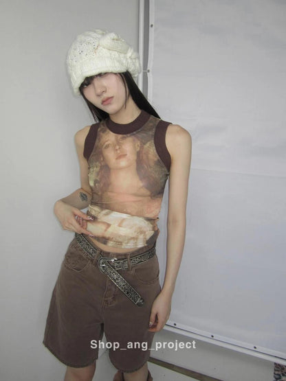 Antique Y2K Embossed Silver Gray Studded Belt