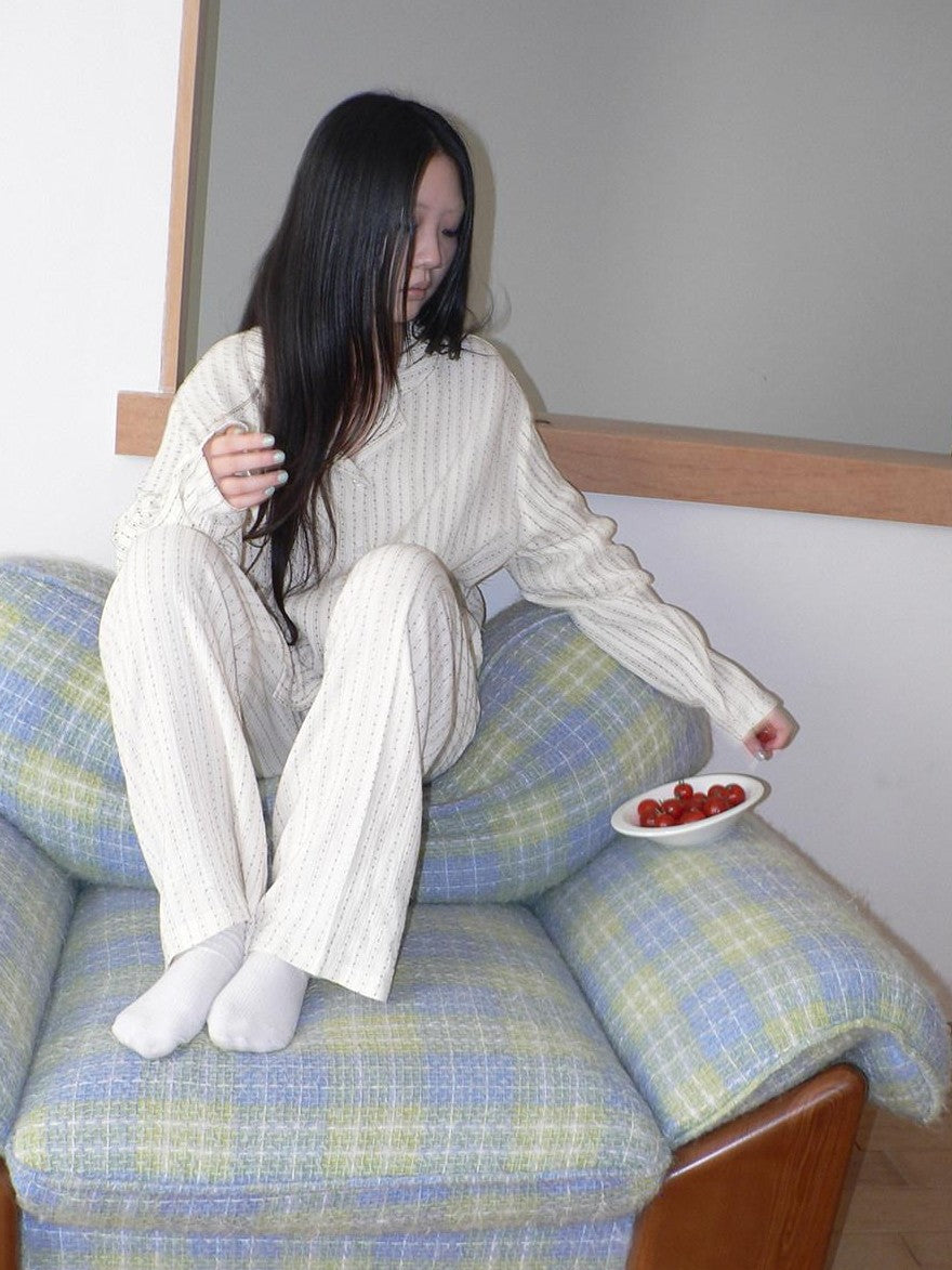 ang project Apricot Star Double Gauze Long Sleeve Button Front Women&