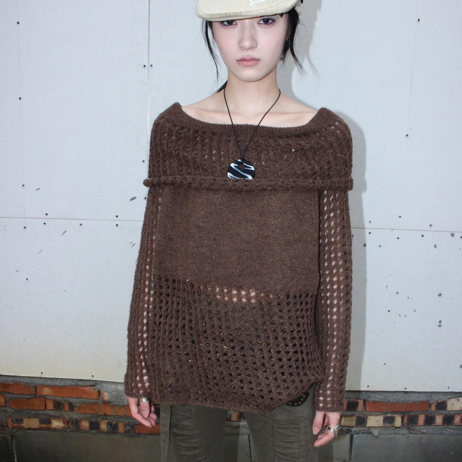 ang_project_Asymmetric_Shoulder_Distressed_Knit_Sweater_MISSTT