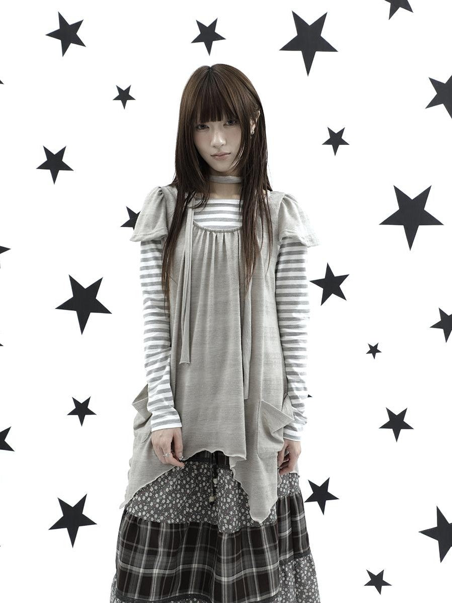 ang project Asymmetrical Layered Pocket Scarf Women&