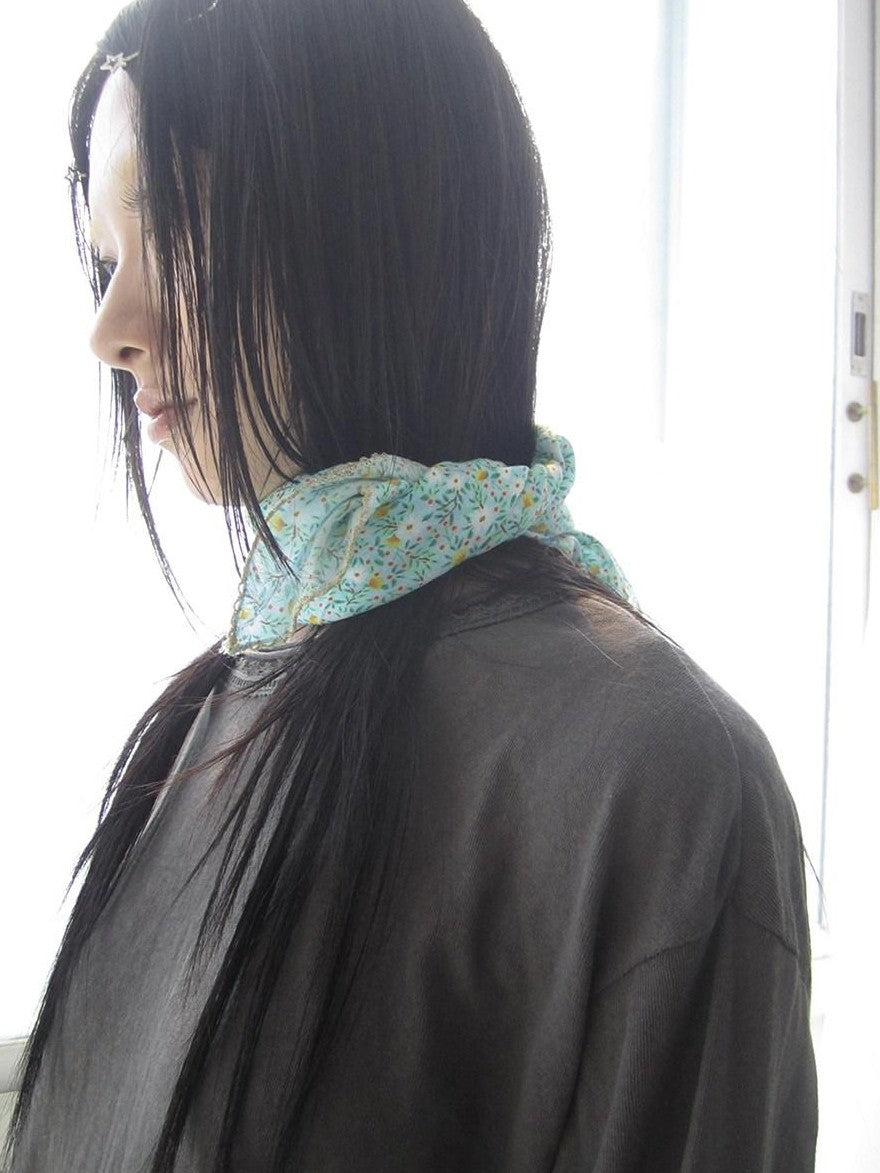ang project Blue Green Patchwork Floral Decorative Women&