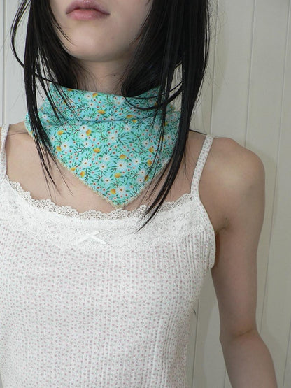 ang project Blue Green Patchwork Floral Decorative Women&