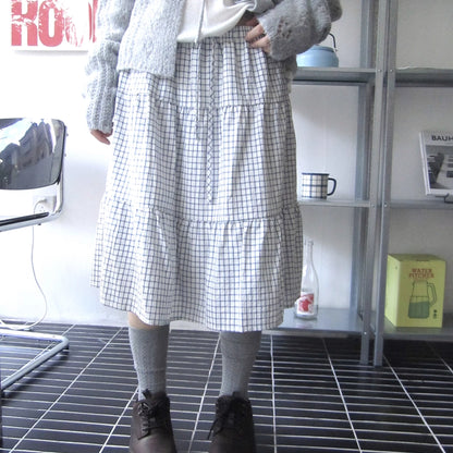 ang_project_Blue_White_Plaid_Tie_Waist_A_Line_Skirt_MISSTT