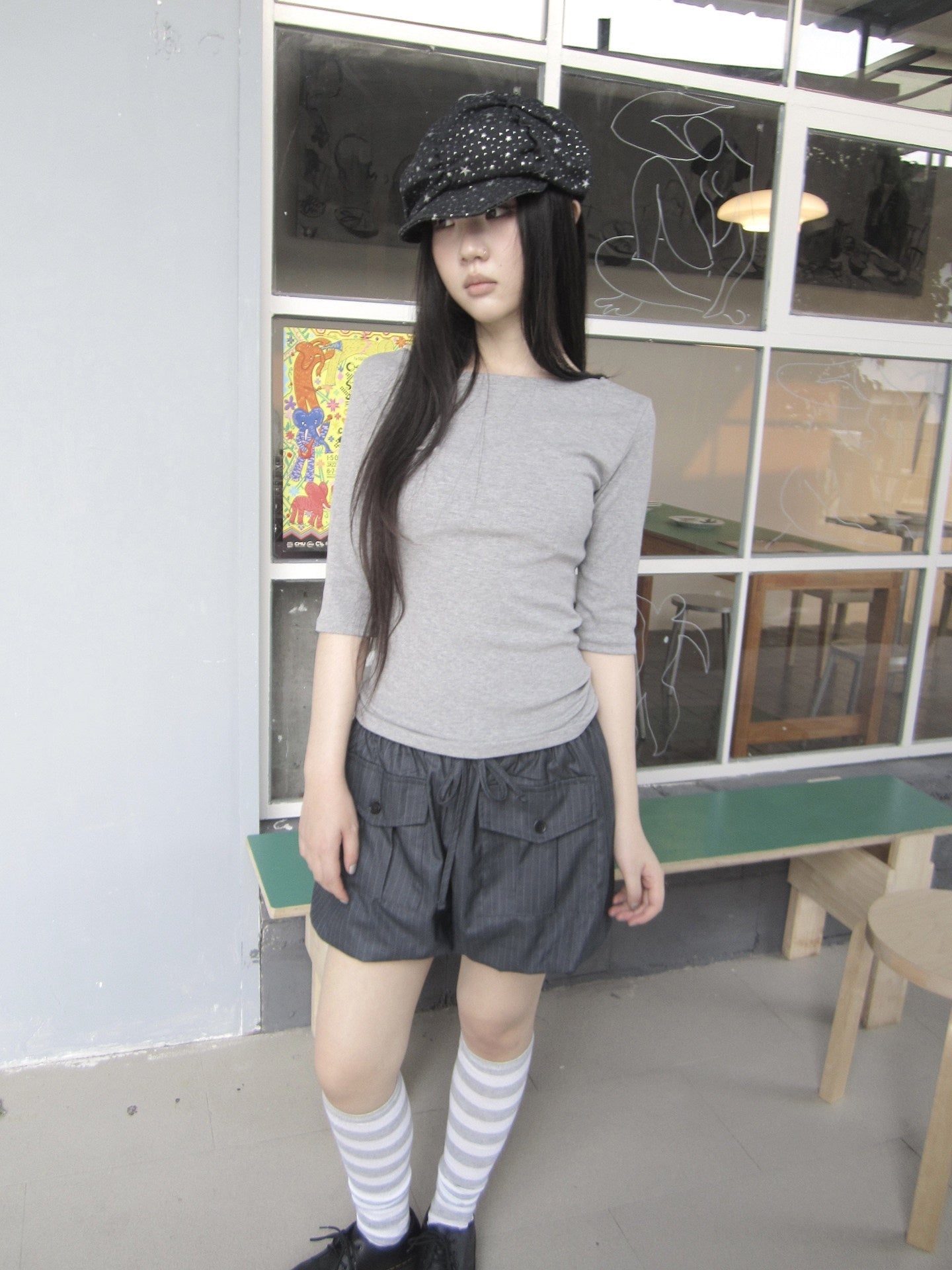 ang_project_Boat_Neck_Solid_Slim_Fit_Half_Sleeve_Cropped_Women&