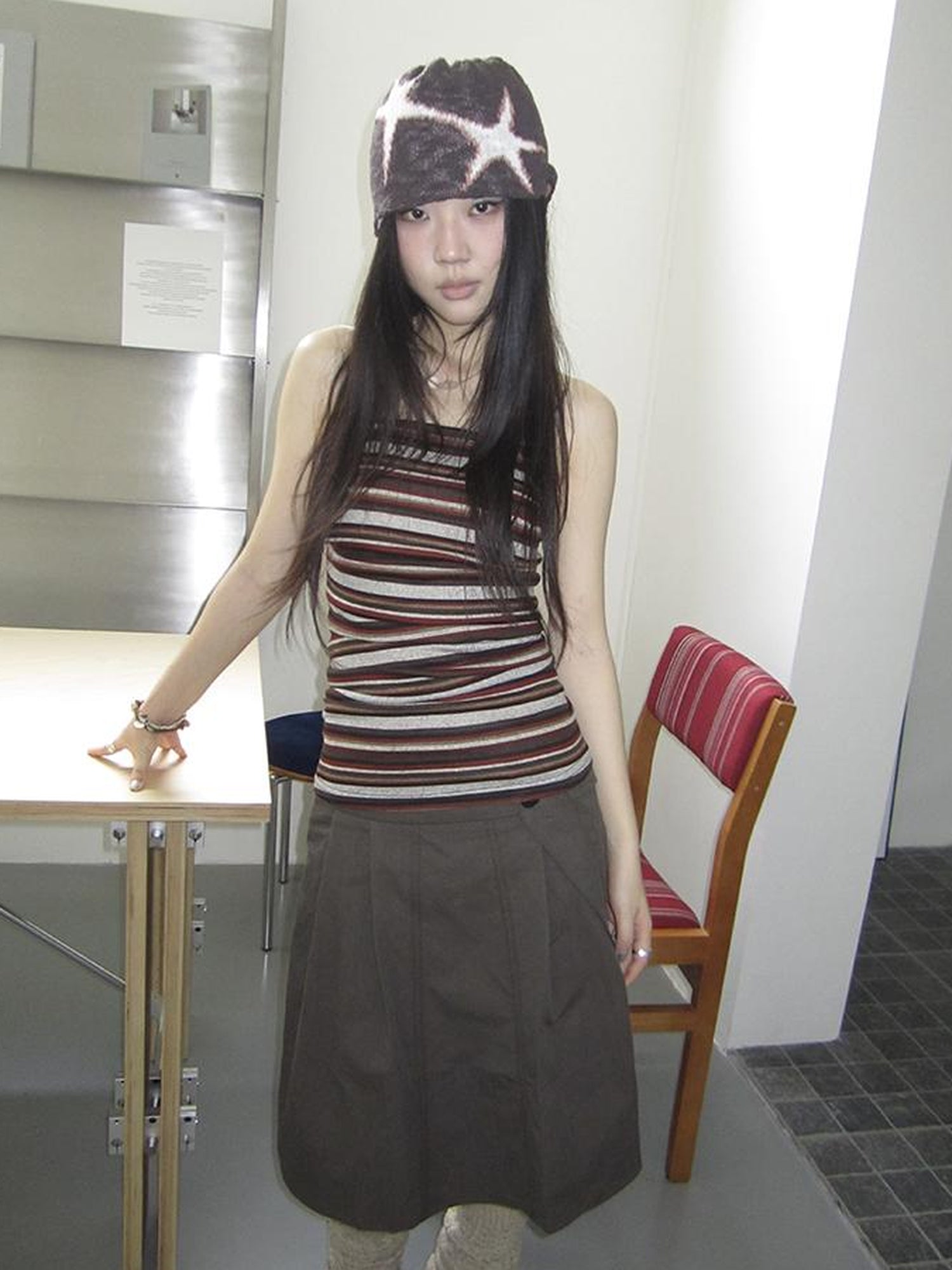 Updateang project Bohemian Stripe Brown Tube Top