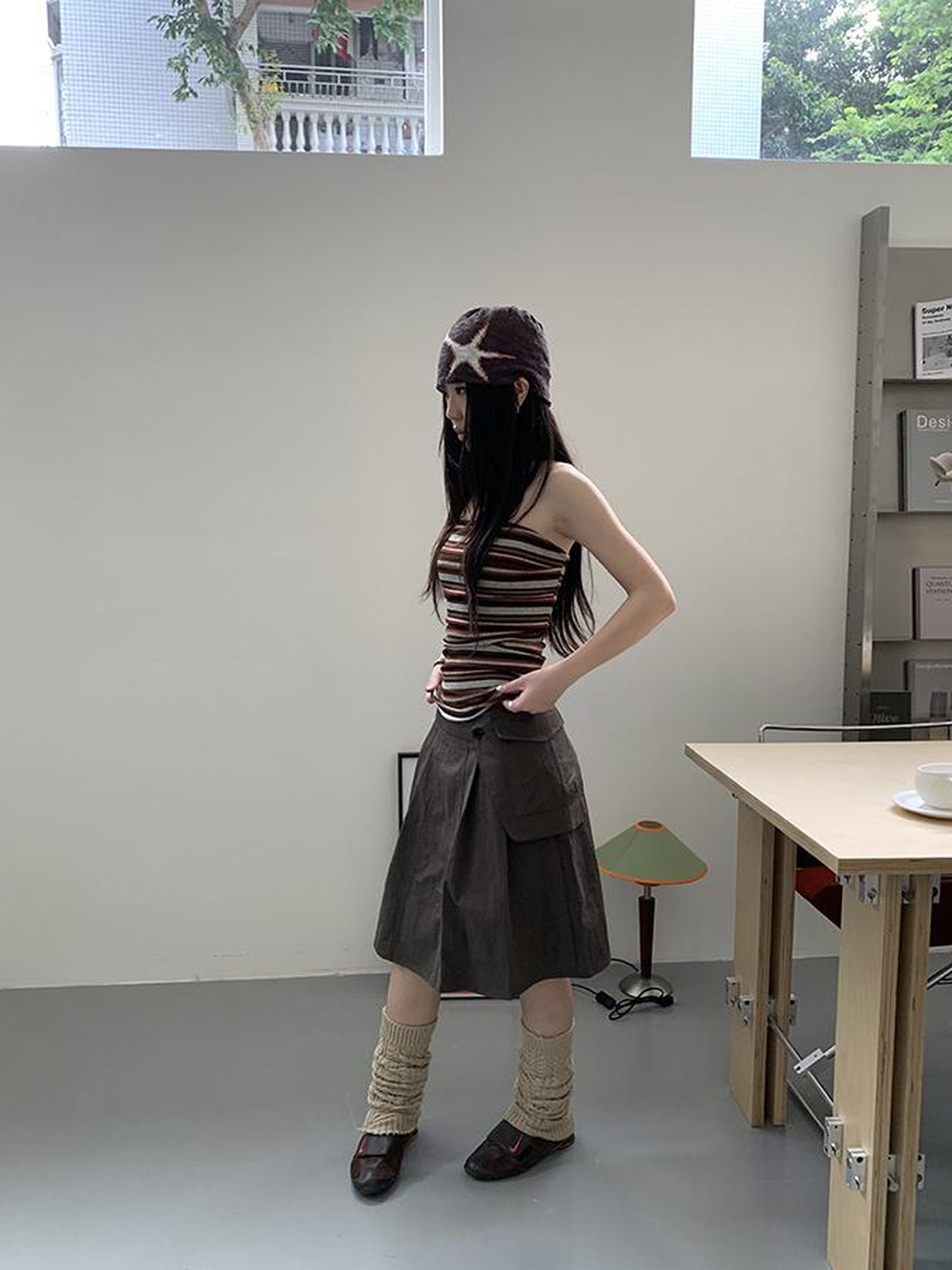 Updateang project Bohemian Stripe Brown Tube Top
