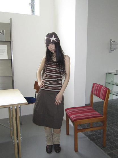 Updateang project Bohemian Stripe Brown Tube Top